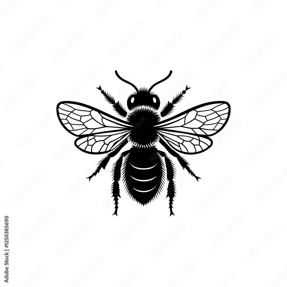 bee silhouette logo vector line art logo design bee silhouette logo vector line art logo design