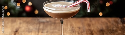 Delicious chocolate cocktail with peppermint