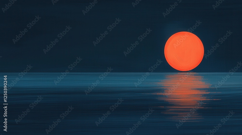Serene sunset over tranquil ocean nature scene calm water reflection peaceful ambiance Serene sunset over tranquil ocean nature scene calm water reflection peaceful ambiance