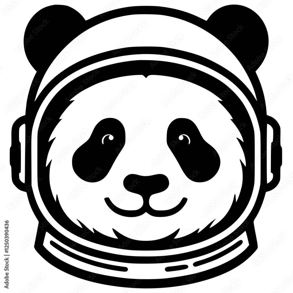 Panda astronaut silhouette Panda astronaut silhouette