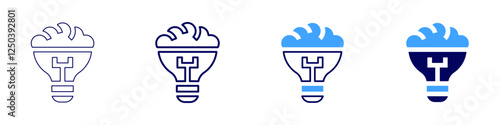 Competitive innovation icon in 4 different styles. Thin Line, Line, Bold Line, Duotone. Duotone style. Editable stroke