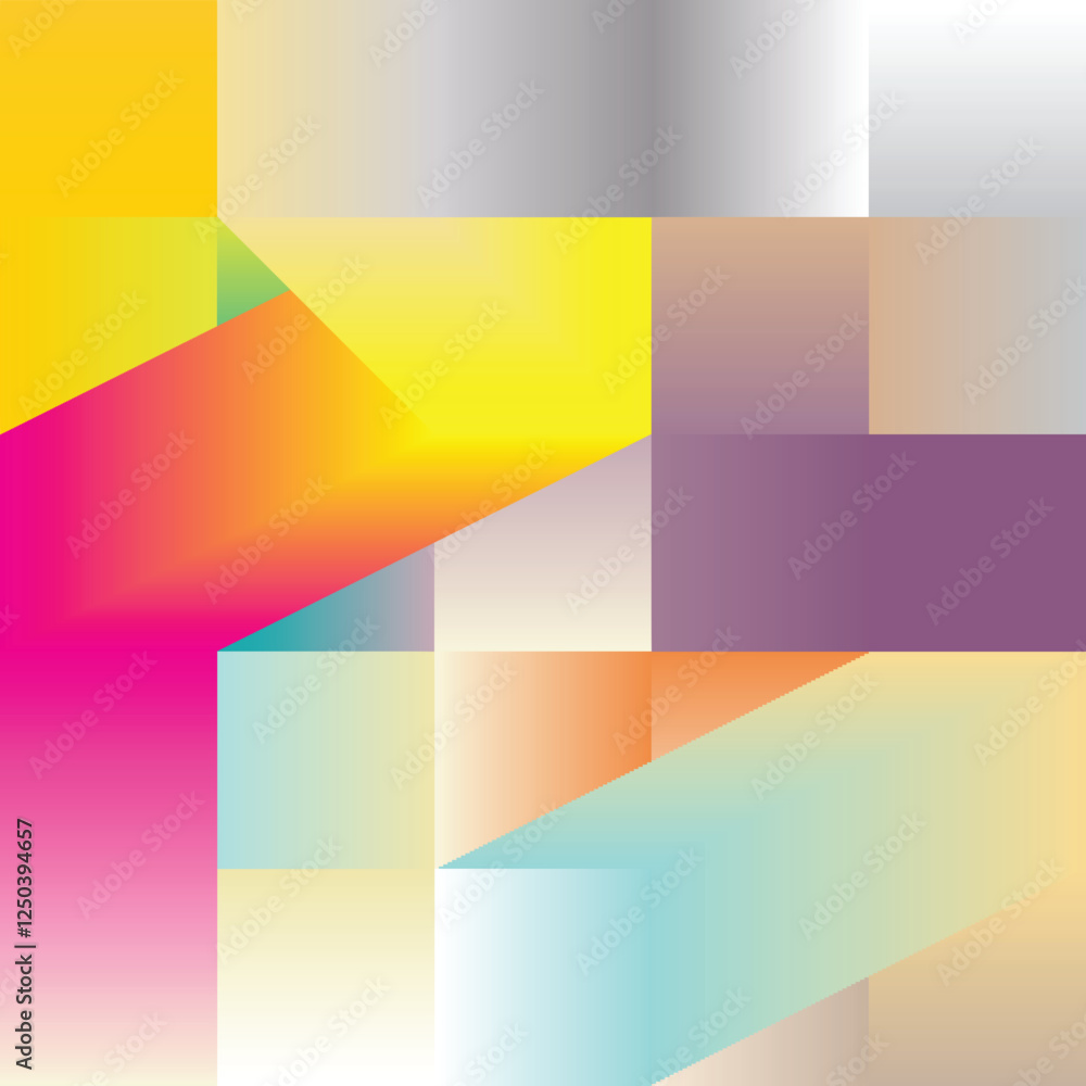 Abstract geometric background with realistic overlapping vibrant purple and blue cubes. Abstract geometric background with realistic overlapping vibrant purple and blue cubes.