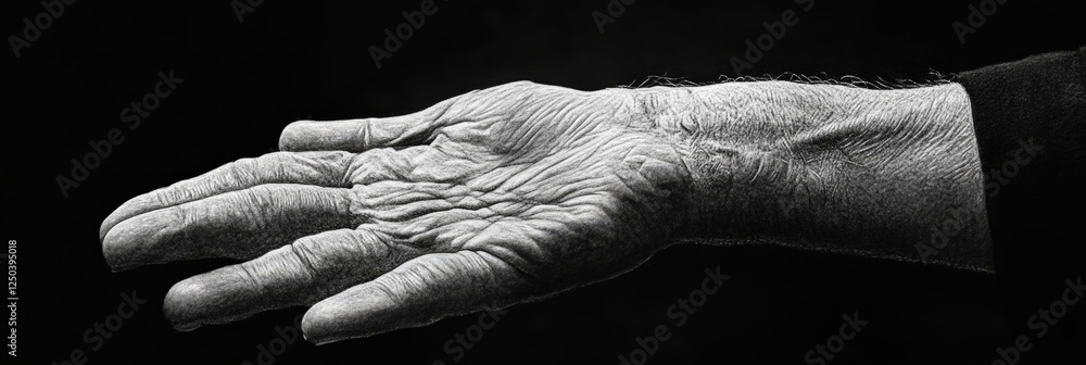 Fototapeta premium A close-up of a person's hand, showing numbness