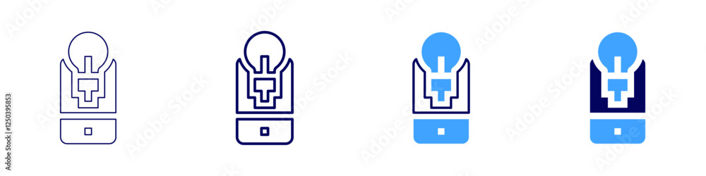Retail innovation icon in 4 different styles. Thin Line, Line, Bold Line, Duotone. Duotone style. Editable stroke Retail innovation icon in 4 different styles. Thin Line, Line, Bold Line, Duotone. Duotone style. Editable stroke