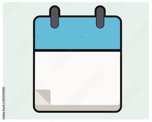 Blank Calendar with check mark. Icon for design. Easily editable