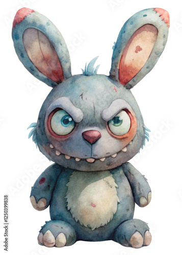 Cute cartoon bunny, whimsical character design, vibrant colors, playful illustration, children's book style.