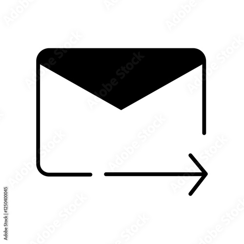 sent mail glyph icon