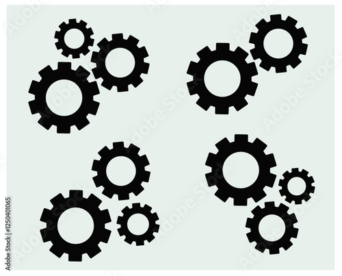 Gear Outline Web Line Icons Collection. Editable Stroke. Minimalistic Linear Pictogram for Design of Cards, Apps, Banners, Posts