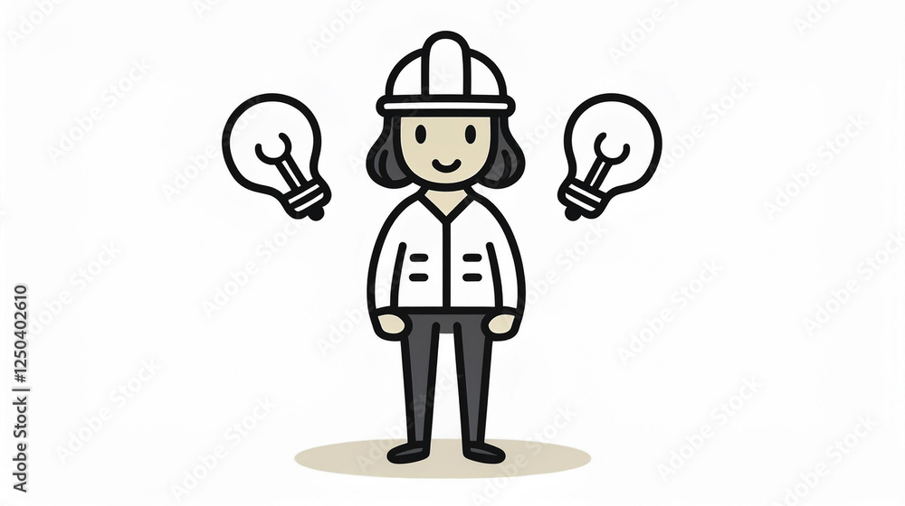 vector illustration engineer, architect decision. I have an idea. business success. vector illustration engineer, architect decision. I have an idea. business success.
