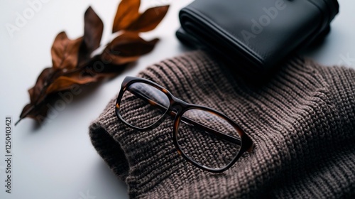 Cozy Winter Fashion Flatlay With Accessories photo