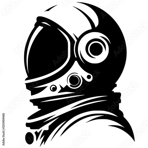 Astronaut portrait silhouette