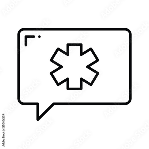 Icon of a speech bubble symbolizing medical consultation and advice