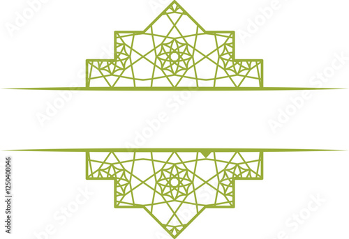 Islamic Text Frame Pattern