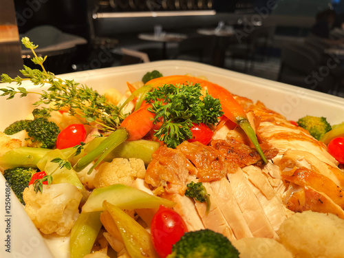 Roasted Chicken with Mixed Vegetables and Fresh Herbs