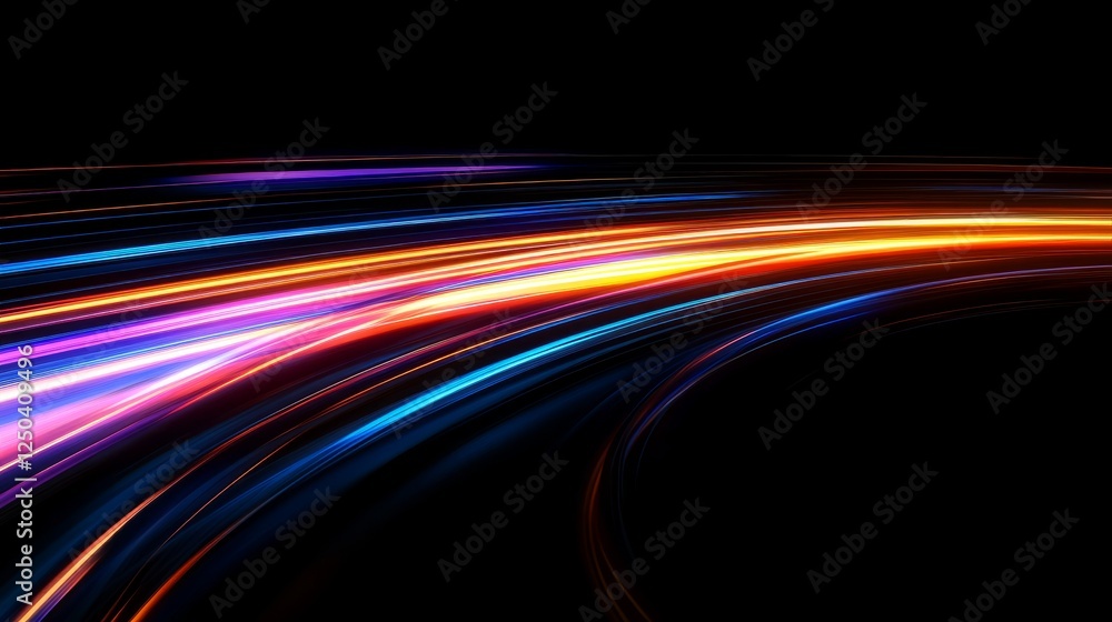 Bright neon warp speed motion effect in space, creating an illusion of superluminal travel. Bright neon warp speed motion effect in space, creating an illusion of superluminal travel.