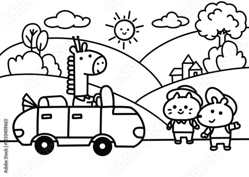 Tourist  hitchhiking the car 