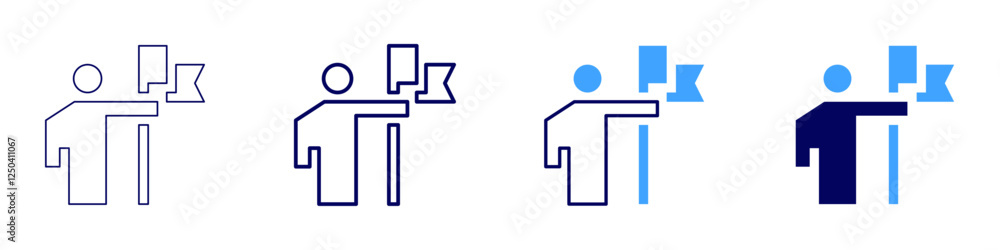 Achievement mindset icon in 4 different styles. Thin Line, Line, Bold Line, Duotone. Duotone style. Editable stroke Achievement mindset icon in 4 different styles. Thin Line, Line, Bold Line, Duotone. Duotone style. Editable stroke