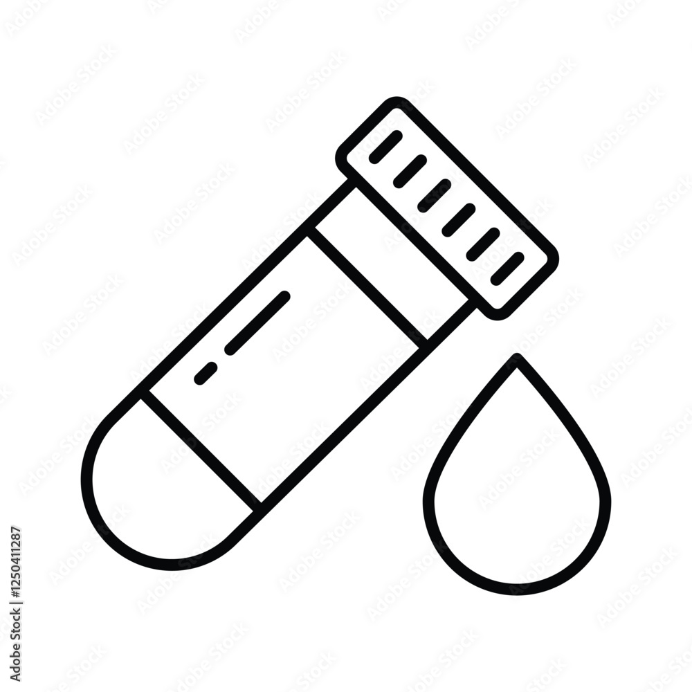 Test tube trendy editable icon, Blood test vector design Test tube trendy editable icon, Blood test vector design