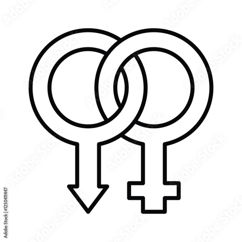 Male and female symbols representing gender in medical context