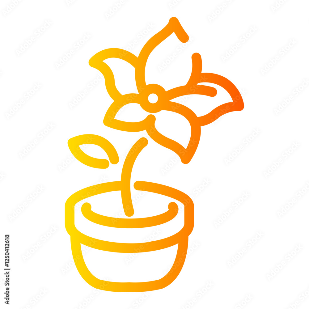 Obraz premium flowers Line Gradient Icon