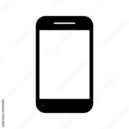 Mobile phone smartphone icon vector illustration. black icon