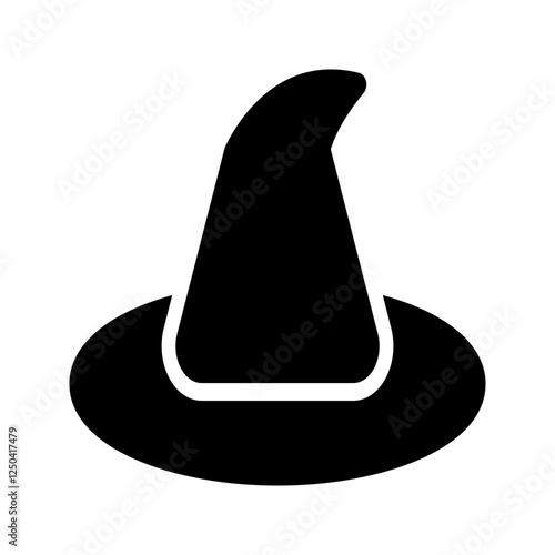  A charming witch hat featuring glowing accents and a sharp tip, radiating magical energy.