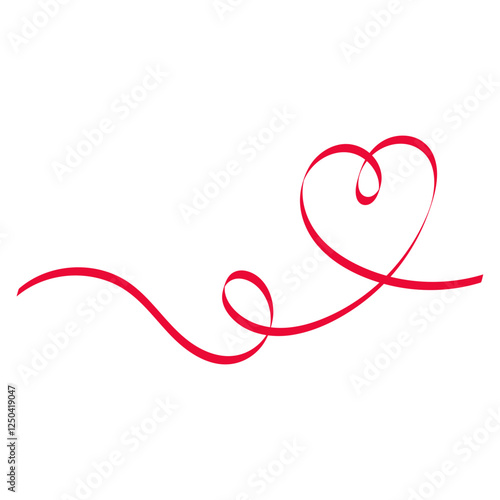 Valentine love ribbon