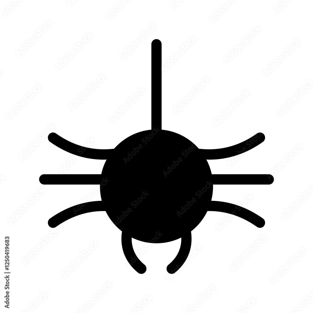A large spider hanging from a silk thread, adding a dramatic touch to spooky scenes. A large spider hanging from a silk thread, adding a dramatic touch to spooky scenes.