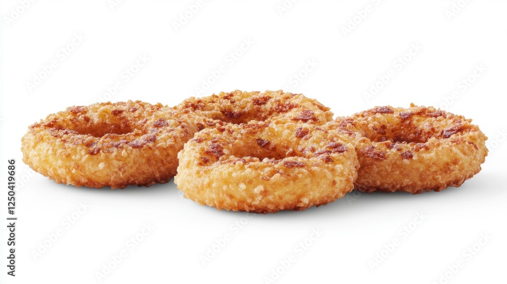 Crispy Fried Treats Served on White Background for Food Lovers Crispy Fried Treats Served on White Background for Food Lovers