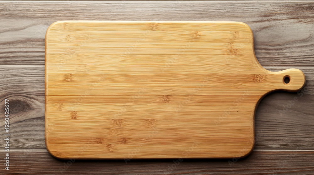 empty wooden cutting board on a wooden table top background empty wooden cutting board on a wooden table top background