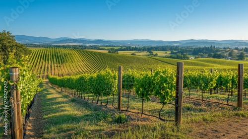 Wallpaper Mural Breathtaking Vineyard with Lush Vines and Majestic Mountains Creating a Perfect Nature Scene for Backgrounds and Textures Torontodigital.ca
