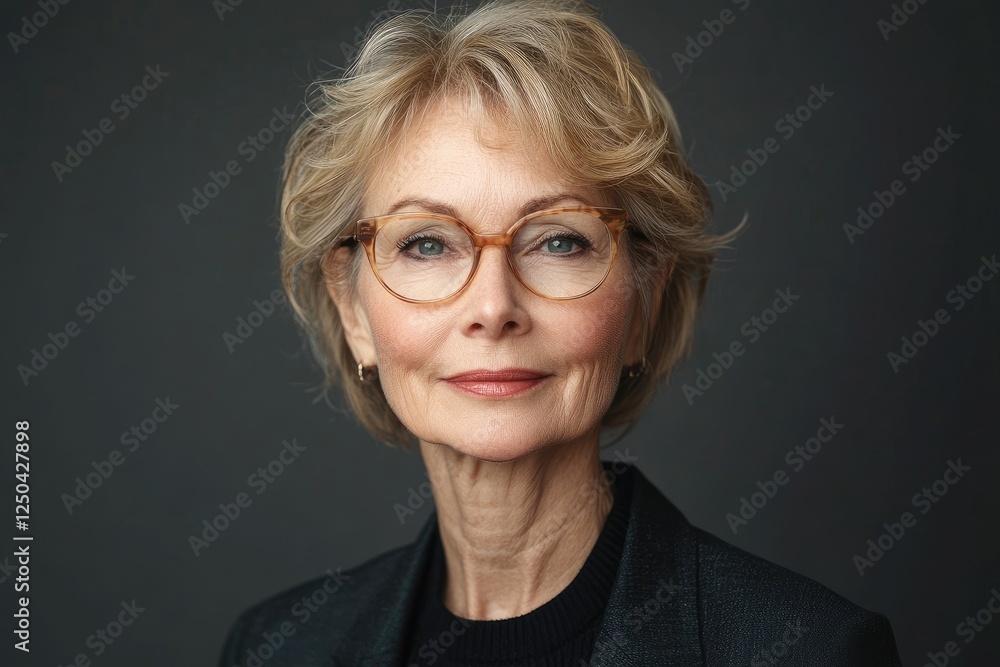Fototapeta premium Elegant older woman exuding confidence and wisdom