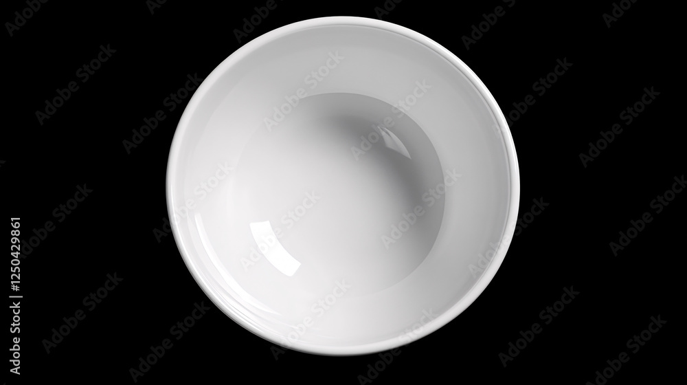white ceramic bowl empty on black background isolated 3d rendering mockup white ceramic bowl empty on black background isolated 3d rendering mockup