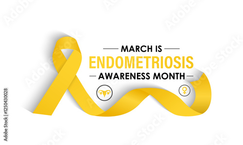 Endometriosis Awareness Month is observed every year in March to raise awareness about endometriosis, a chronic and often painful condition. Chronic pelvic pain, painful periods. Vector illustration.