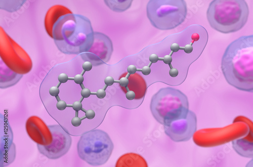 Vitamin a (retinol) – closeup view 3d illustration photo