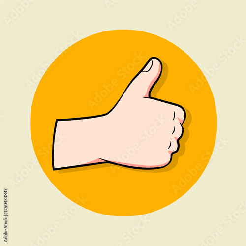 Hand showing thumbs up gesture