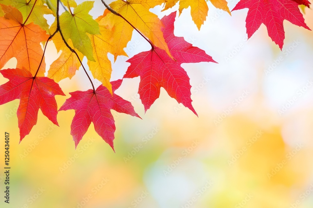 Autumn Maple Leaves Background - Vibrant red and yellow maple leaves on a blurred autumnal background. Perfect for fall themes. Autumn Maple Leaves Background - Vibrant red and yellow maple leaves on a blurred autumnal background. Perfect for fall themes.