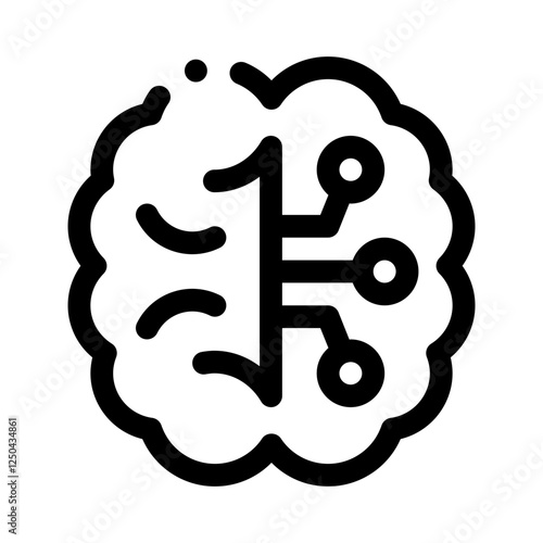 Brain line icon