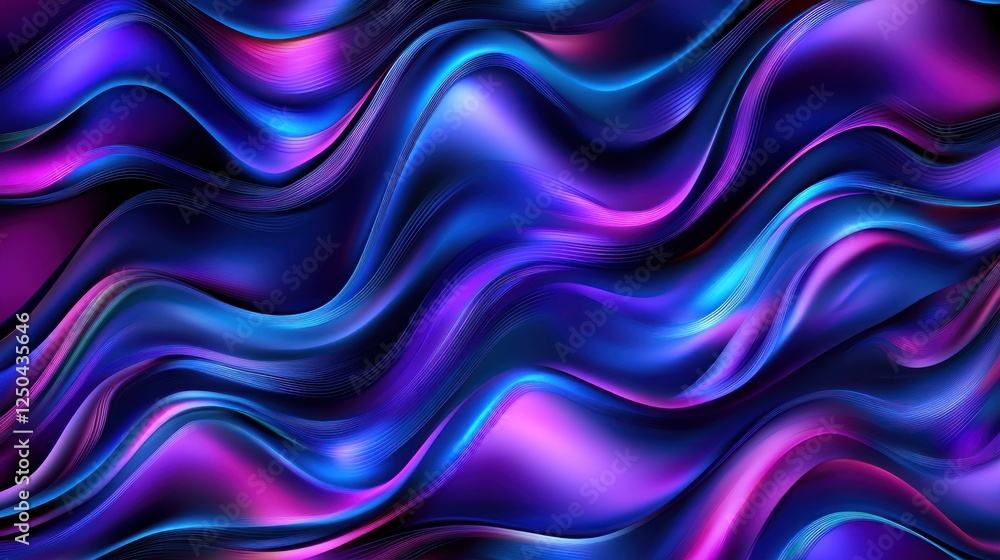 Abstract flowing waves of vibrant purple and blue colors creating a dynamic visual effect Abstract flowing waves of vibrant purple and blue colors creating a dynamic visual effect