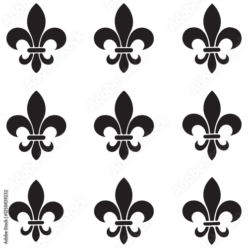 fleur de lis icon vector with trendy design
