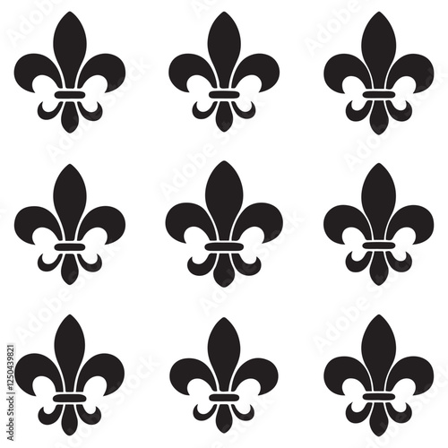 fleur de lis icon vector with trendy design