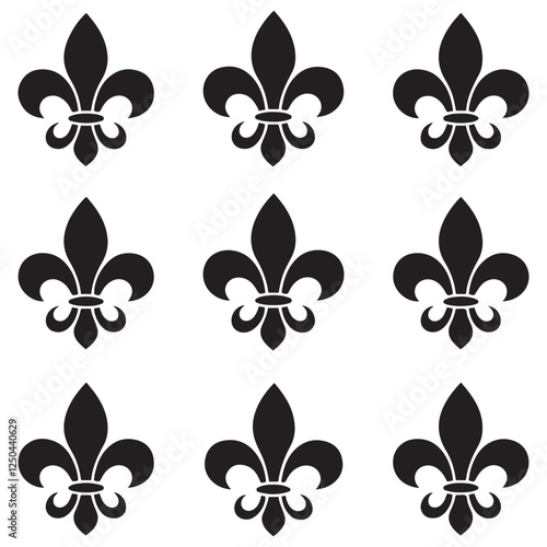 fleur de lis icon vector with trendy design
