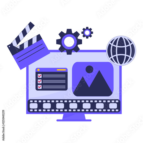 Video Editing Illustration