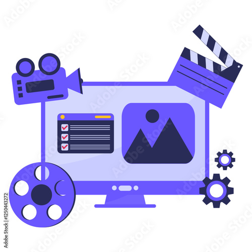 Video Editing Illustration
