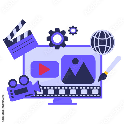 Video Editing Illustration