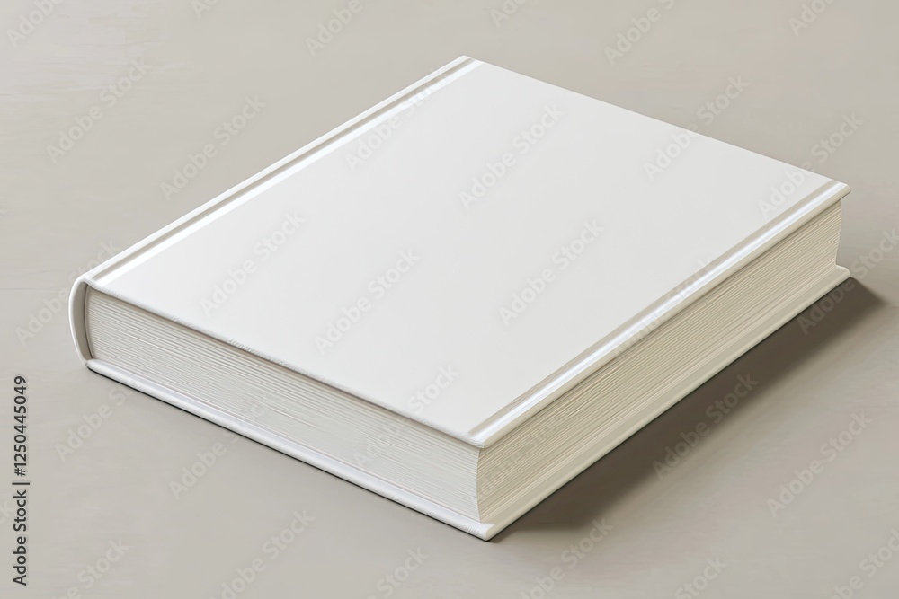 Blank White Book on Light Gray Surface (1) Blank White Book on Light Gray Surface (1)