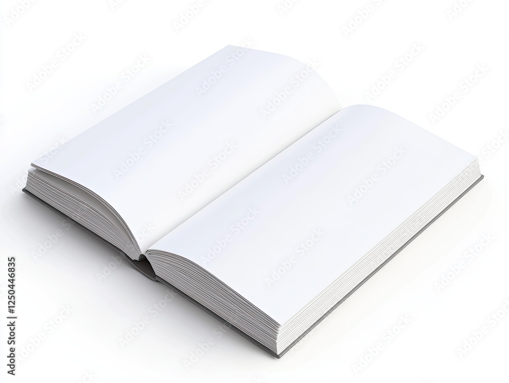 Open book, blank pages, studio shot, white background Open book, blank pages, studio shot, white background