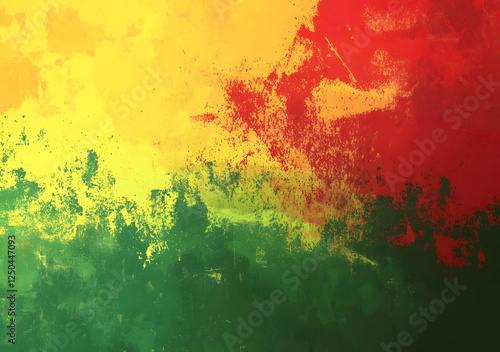 Abstract background with red green yellow. Rasta concept.