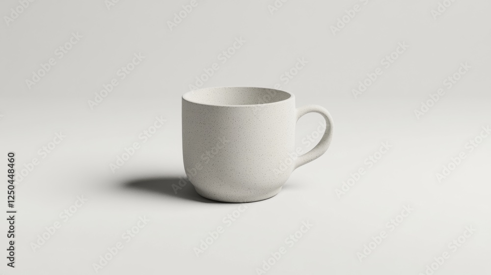White ceramic mug on white background, studio shot, for branding White ceramic mug on white background, studio shot, for branding
