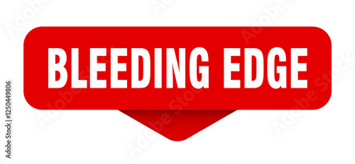 bleeding edge sticker. bleeding edge sign on transparent background
